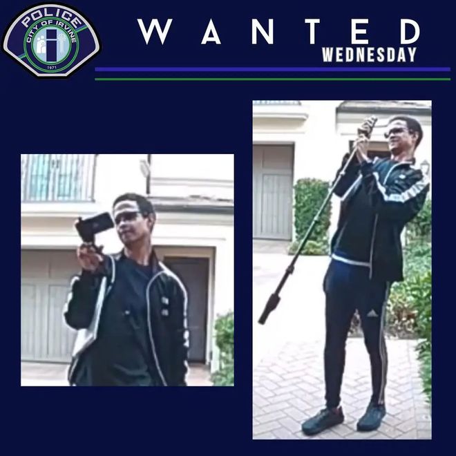 一名男子使用自拍杆女孩卧室尊龙凯时注意：尔湾警方通缉(图2)